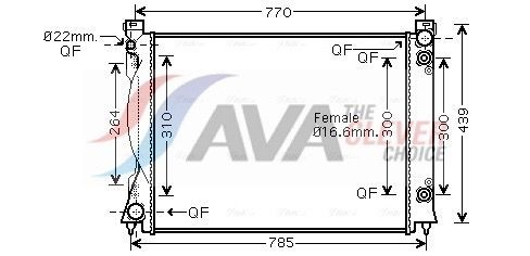 AI2236 AVA Радіатор охолодження двигуна